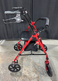 Drive Medical Red Rollator Walker with Seat & Storagee