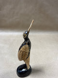 Buffalo Horn Carved Herron (B)