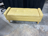 Mid Century Style Yellow Storage Bench by Degas Home Furnishings Co. Ltd.