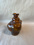 Amber Glass Crown Shaped Decanter