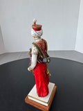 Mameluk de la Garde Capitaine Van Gerdinge Sitzendorf Porcelain French Soldier with Wooden Base & Box