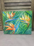 Birds of Paradise Painting by Local Artist, Ginger Olansen; Signed