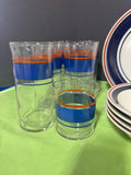 32-Piece Newcor Japan Satellite Navy Blue Stoneware China Set