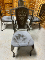 Metal/Glass Dining Table with (4) Chairs ****READ DESCRIPTION CAREFULLY***