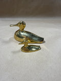(A) Pair Of Brass Ducks