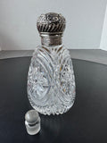 (B) Tiffany & Co Crystal Decanter with Sterling Silver Lid & Glass Stopper