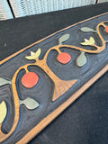Signed Hand Carved & Painted Chicken Creek Folk Style Over the Door Wooden Sign