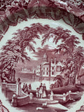 (E) Mason’s England Vista Pink China 14” Large Round Chop Plate