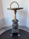 Cast Iron Pot Belly Stove Vintage Smoking Stand