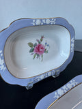 Pair of Spode England Maritime Rose Bone China Oval Vegetable Bowls (C)