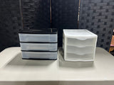 Iris & Sterilite Three Drawer Plastic Storage Containers, 2 pc