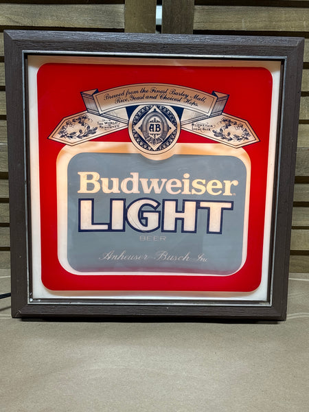 Vintage Budweiser Light Wall Light - Works