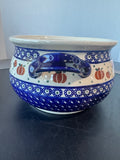 Boleslawiec Hand Made Blue Pumpkin Polish Pottery Lidded Soup Tureen with Ladle