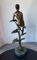 Signed & Numbered Charles Cropper Parks Bronze & Marble Eve Sculpture