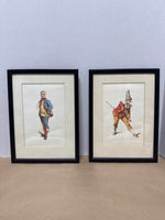(A) Pair Of Commedia Dell’arte Theatre Style Framed Prints