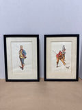 (A) Pair Of Commedia Dell’arte Theatre Style Framed Prints