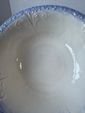Periwinkle & Cream Vintage Ceramic Pitcher & Basin