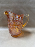Marigold Carnival Glass Grapes Water Pitcher