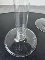 Pair of Crate & Barrel Turkish Glass Candlesticks