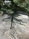 7.5FT Faux Glittery Frosted Fir Christmas Tree with Pinecones
