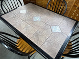 Tile Top Kitchen Table with (4) Windsor Style Chairs