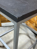 Square Side Table, Metal Base/Plastic Top
