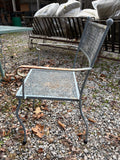 Cast Iron Outdoor Dining Table and Three Chairs