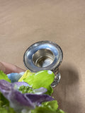 Hand Made English Bone China Flowers With Gorham Sterling Urn Vase *** READ DESCRIPTION ***