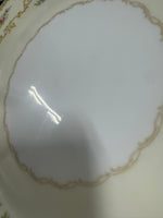 32-Noritake Japan N830 Green Rimmed Floral China Set