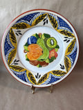 Terra Cotta Hand Painted Fruit Plate