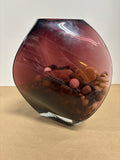 Dansk Cranberry Color Glass Vase