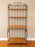 Metal and Wood Baker's Rack