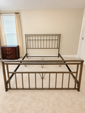 Gold Tone Metal King Bed