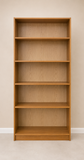 Tall Bookcase with Adjustable Shelves; Card board backing.