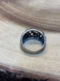 Sterling Cut-Out Swirl Ring / SIZE 7.5