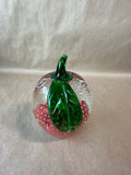 Art Glass Bubble Apple Paperweight - Joe St Clair