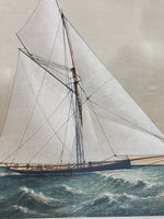 Parson’s Cutter Genesta Print; Signed