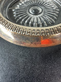 4-Piece Unbranded Pressed Glass & Sterling Silver Coasters