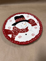Christmas Snowman Cookie Plate