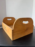 Grape Stenciled Vintage Wooden Caddy