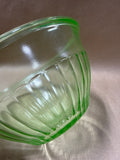 Uranium Ribbed Glass Mixing Bowl AS IS (D)
