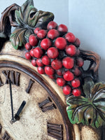 Love Well, Love Much, Laugh Often Rustic Grapes Wall Clock (WORKS)