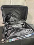 Bebe Reyna Hardside Carry-On Luggage in Gray & White Marble Print