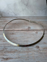 (A) Best Silver Tone Omega Choker