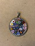 Sterling Millefiori Pendant