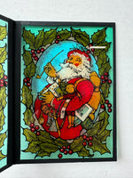 Stained Glass Christmas 2-Panel Greeting Card Style Decor