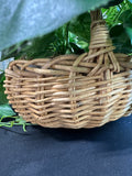Artificial Trailing Pothos in Woven Hand Basket