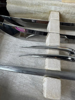 12-Piece Samurai Knives & Meat Carving Set in Case