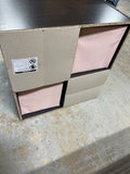 Particle Board Cubes with Fabric Bins