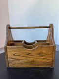 Floral Hand Painted Vintage Wooden Caddy